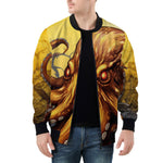 Bomber Jacket Golden Octopus Art