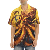 Hawaiian Shirt Golden Octopus Art