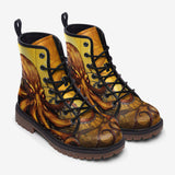 Leather Boots Golden Octopus Art