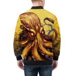 Bomber Jacket Golden Octopus Art