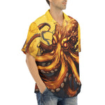 Hawaiian Shirt Golden Octopus Art