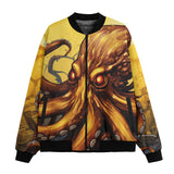 Bomber Jacket Golden Octopus Art