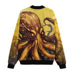 Bomber Jacket Golden Octopus Art