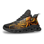 Sports Sneakers Orange Octopus with Splatters