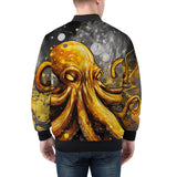 Bomber Jacket Orange Octopus with Splatters