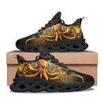 Sports Sneakers Orange Octopus with Splatters