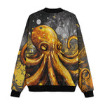 Bomber Jacket Orange Octopus with Splatters