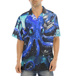 Hawaiian Shirt Blue Octopus with Tentacles