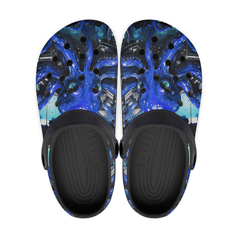 Classic Clogs Blue Octopus with Tentacles