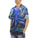 Hawaiian Shirt Blue Octopus with Tentacles