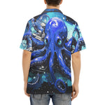 Hawaiian Shirt Blue Octopus with Tentacles