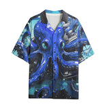 Hawaiian Shirt Blue Octopus with Tentacles