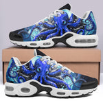 Air Cushion Sneakers Blue Octopus with Tentacles