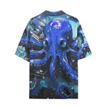 Hawaiian Shirt Blue Octopus with Tentacles