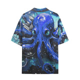 Hawaiian Shirt Blue Octopus with Tentacles