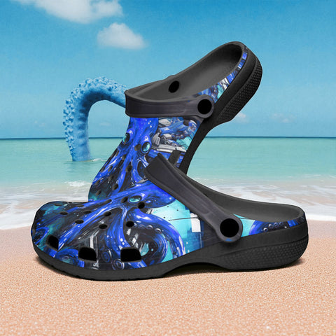 Classic Clogs Blue Octopus with Tentacles