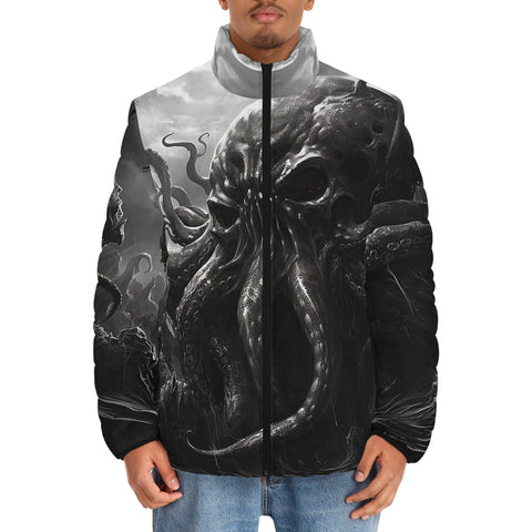 Down-Padded Puffer Jacket Skull of Giant Octopus