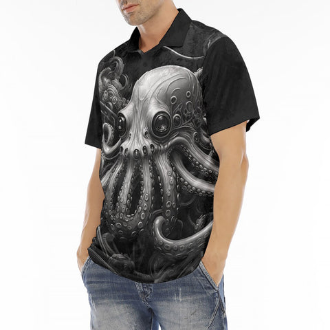 Men's Polo Shirt Futuristic Octopus