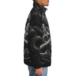 Down-Padded Puffer Jacket Futuristic Octopus