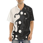 Hawaiian Shirt Black and White Abstraction