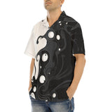 Hawaiian Shirt Black and White Abstraction