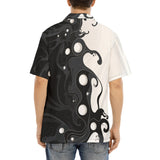 Hawaiian Shirt Black and White Abstraction