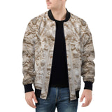 Bomber Jacket Embroidered Neoclassical Sculptures