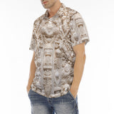 Men's Polo Shirt Embroidered Neoclassical Sculptures