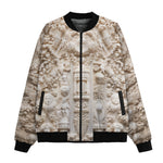 Bomber Jacket Embroidered Neoclassical Sculptures