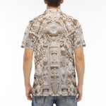 Men's Polo Shirt Embroidered Neoclassical Sculptures