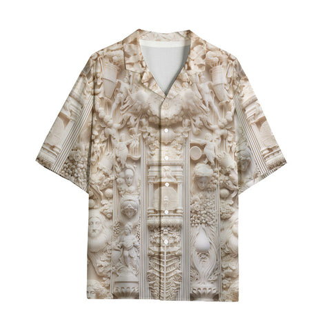 Hawaiian Shirt Embroidered Neoclassical Sculptures