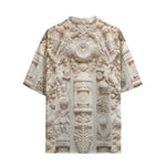 Hawaiian Shirt Embroidered Neoclassical Sculptures