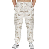 Men's Sweatpants White Marble Relief Art Print