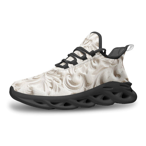 Sports Sneakers White Marble Relief Art Print