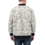 Bomber Jacket White Marble Relief Art Print