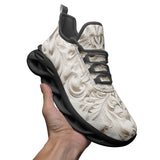 Sports Sneakers White Marble Relief Art Print