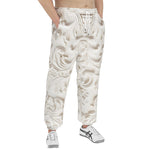 Men's Sweatpants White Marble Relief Art Print