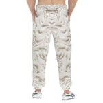 Men's Sweatpants White Marble Relief Art Print