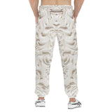 Men's Sweatpants White Marble Relief Art Print