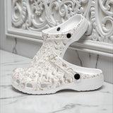 Classic Clogs White Marble Relief Art Print