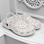 Classic Clogs White Marble Relief Art Print