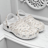 Classic Clogs White Marble Relief Art Print