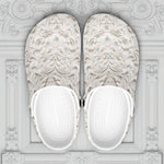 Classic Clogs White Marble Relief Art Print