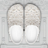 Classic Clogs White Marble Relief Art Print