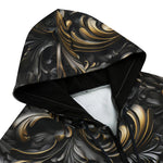 Men's Zip Up Hoodie Embossed Bronze Art Print