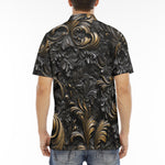 Men's Polo Shirt Embossed Bronze Art Print