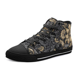 High-Top Canvas Shoes Embossed Rococo Art Print