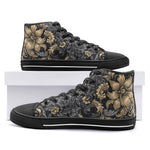High-Top Canvas Shoes Embossed Rococo Art Print