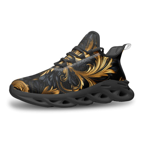 Sports Sneakers Golden Relief Art Print