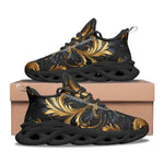 Sports Sneakers Golden Relief Art Print
